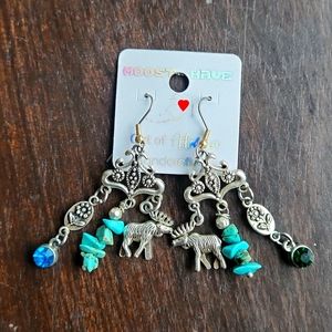 Moose Turquoise Earrings